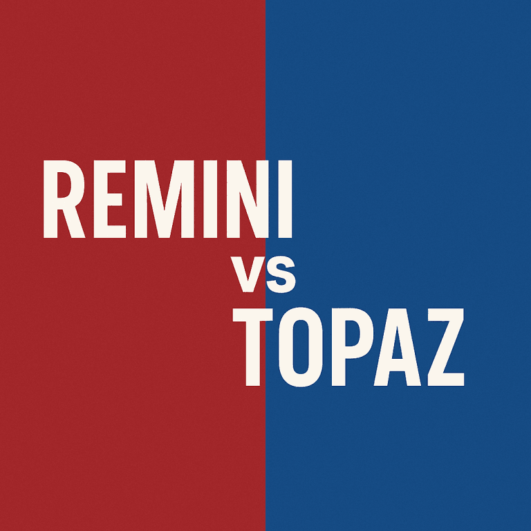 Comparison of Remini vs Topaz 2025