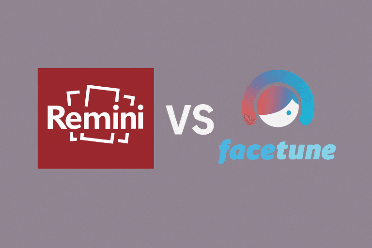 Comparison between Remini apk and Facetune 2025