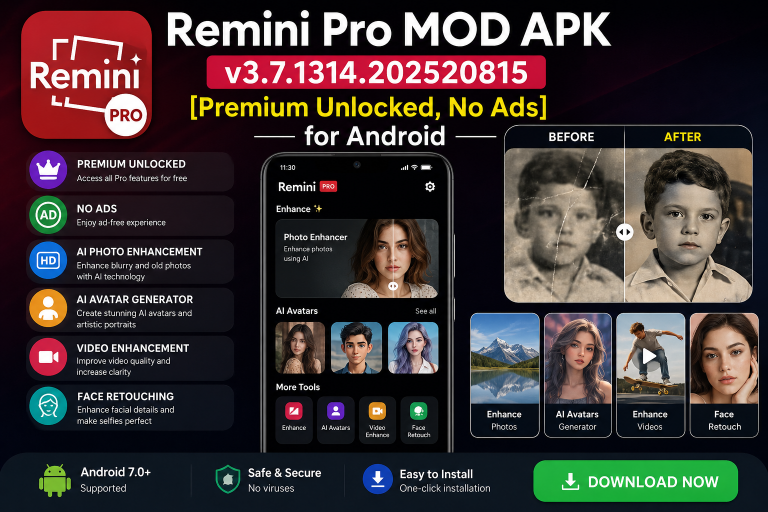Remini Pro MOD APK v3.7.1314.202520815
